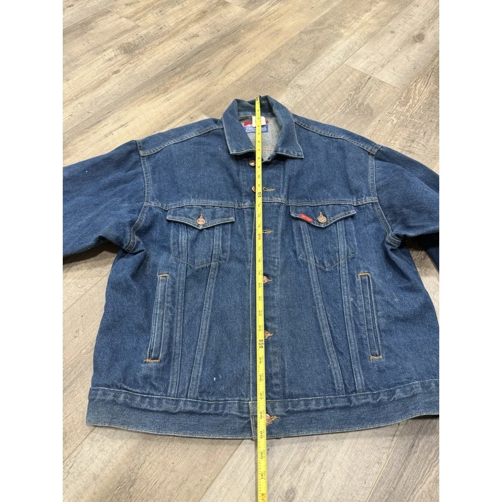 VTG 70s Mens Big Smith Dark Denim Chore‎ Coat Barn Jacket Large Made USA